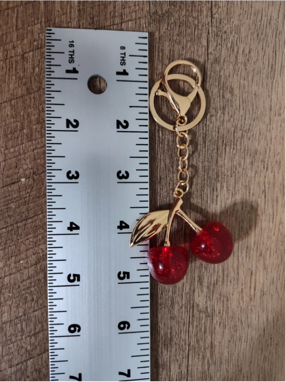 Women's Unbranded Cherry Keychain One Size Red Gold